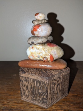 6 Stone Cairn(Michigan Pudding & Petosky Stones)